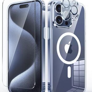 iPhone 15 Pro-Max Case Magnetic Charging Anti Yellowing Shockproof Phone Case